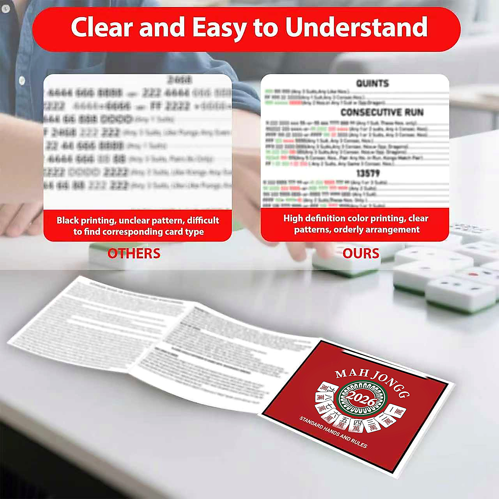 2026 Large Print American Mahjong Reference Card - Image 7