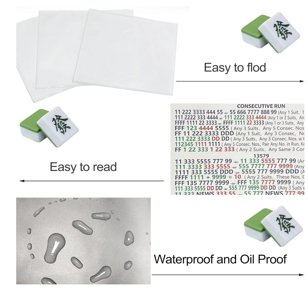 Matte Clear Mahjong Card Sleeves - 4 Pack - Image 4