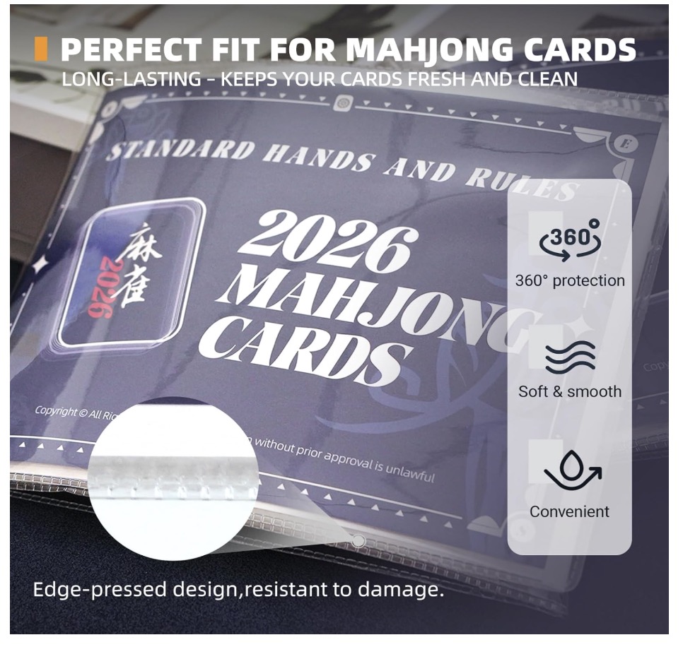 Clear Mahjong Card Sleeves - 4 Pack - Image 8