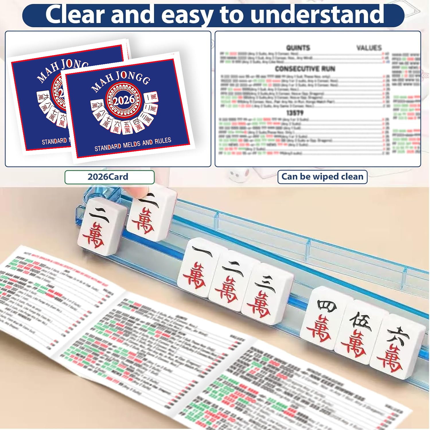 2026 American Mahjong Reference Card - Standard - Image 2