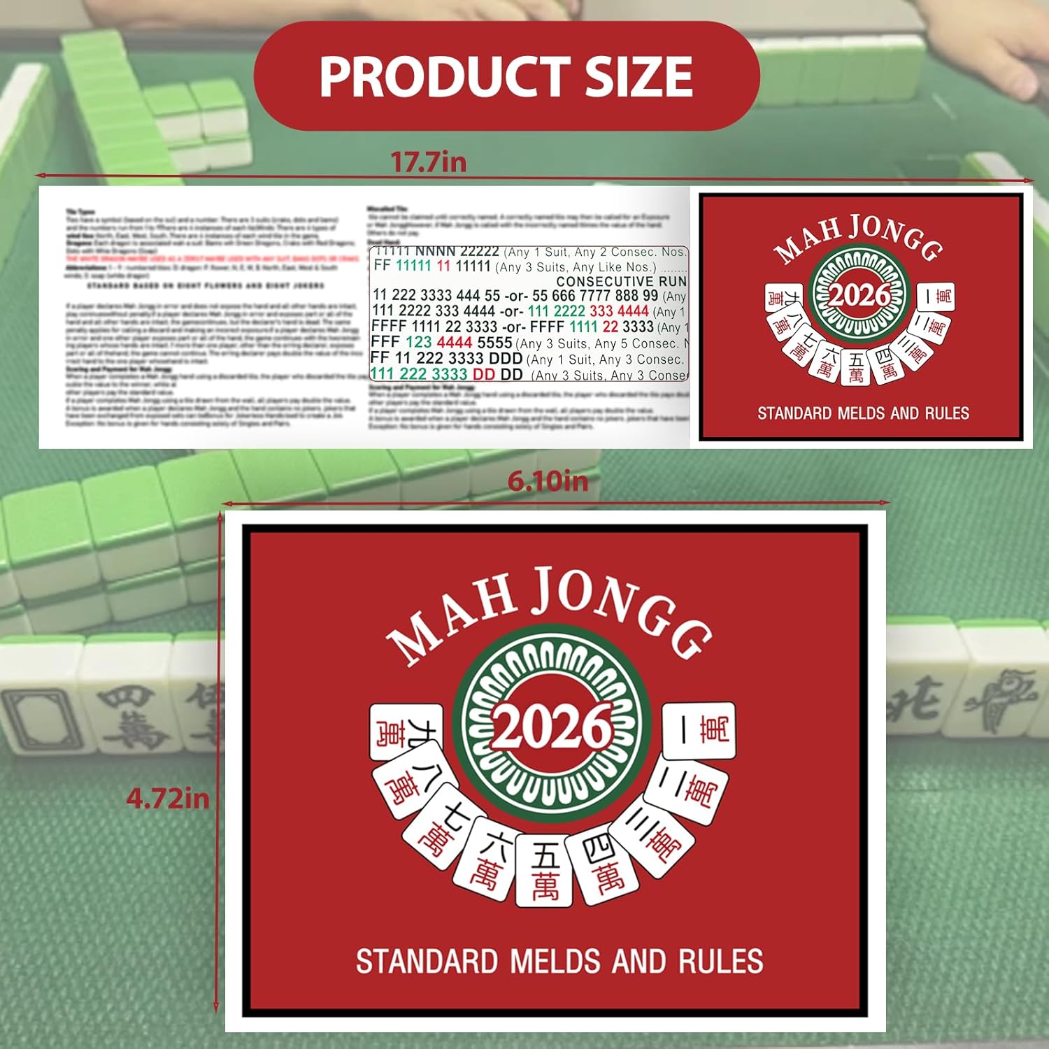 2026 Large Print American Mahjong Reference Card - Image 4